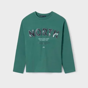 camiseta manga larga, color menta, mayoral