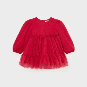 vestido rojo plumeti 2 flores