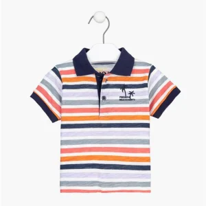 Polo Rayas Multicolor Marino