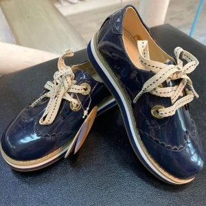 zapato mocasín color azul, para niña mayoral