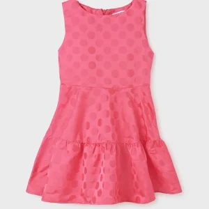 vestido rosa con lunares