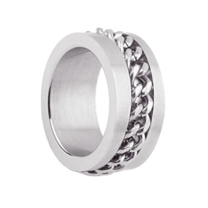 Anillo con cadena eslabones