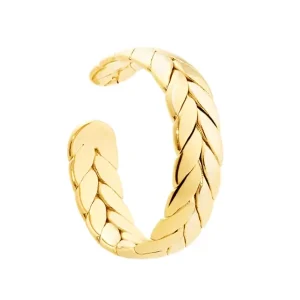 Anillo trenzado dorado