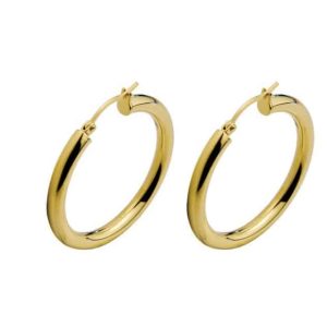 Pendientes aro dorado 4 mm. de ancho