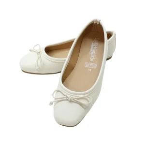 Balerina latte con moño, punta cuadrada