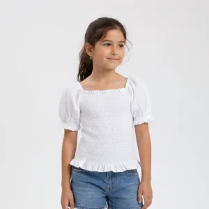 Blusa Niña Algodon (Blanco)