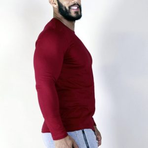 CAMISETA MANGA LARGA GRANATE