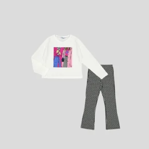 set camiseta manga larga y leggins a cuadros, mayoral