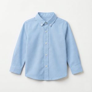 Camisa cuello oxford azul