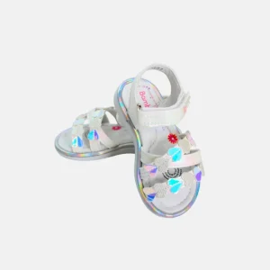 Huarache corazones blanco