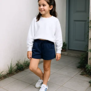 Short Niña Azul Navy (Algodón)