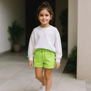 Short Niña Limón Neón