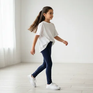 Legging Niña Basic Azul - Algodón