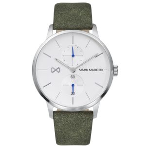Reloj con correa piel verde – Mark Maddox