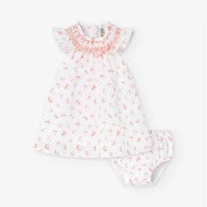 Vestido plumeti, diseño de flores, para bebe