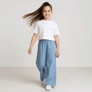 Palazo Pantalón Flare Niña - Denim