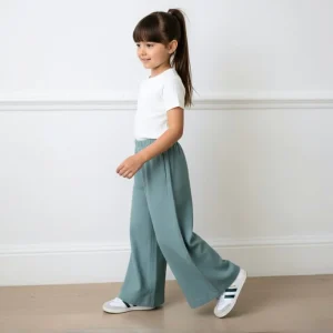 Palazo Pantalón Flare Niña - Menta