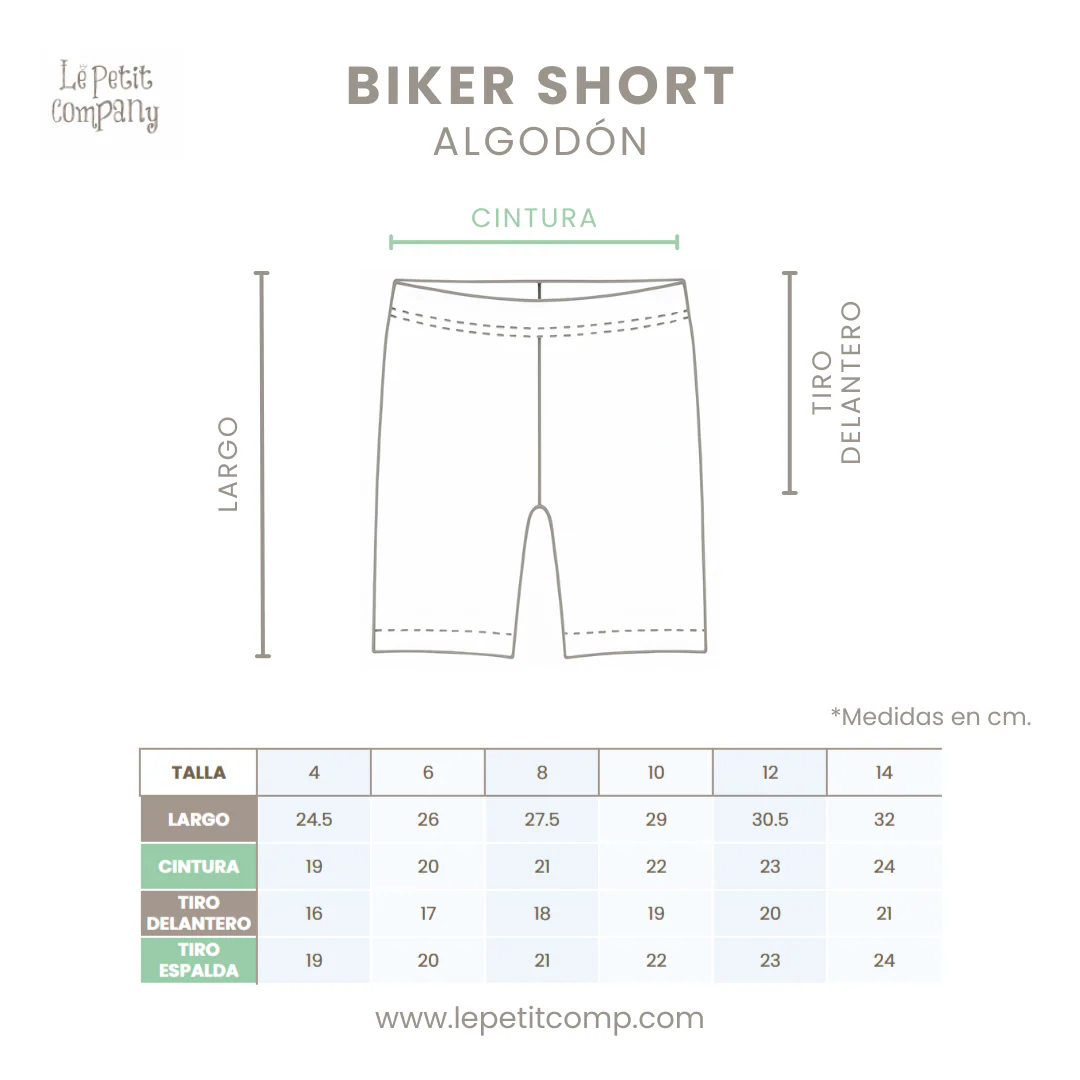 Biker Short Leggings Niña Algodón (Negro) - Imagen 3