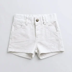 Pantalón corto denim blanco