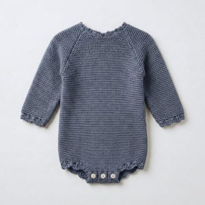 Pelele punto algodón azul