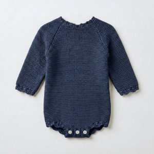 Pelele punto algodón azulón