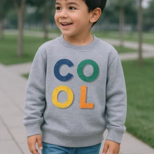 Polera Niña Niño COOL - Gris (100% Algodón)