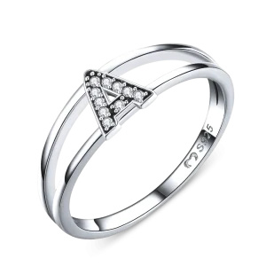 Anillo Iniciales Plateadas