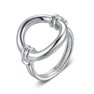Anillo Óvalo Entrelazado