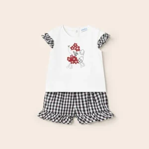 conjunto 2 piezas estampado cuadros