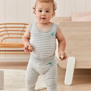 Leggings Algodón Rayas Grises