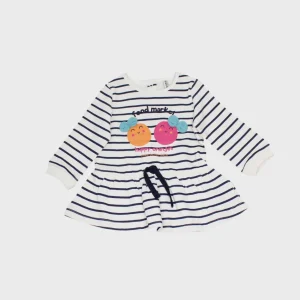 vestido algodón manga larga, happy oranges, losan