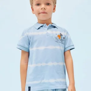 polo manga corta azul tie dye