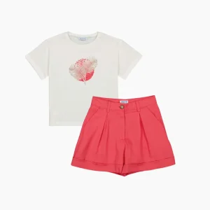 Set blusa y short coral mayoral